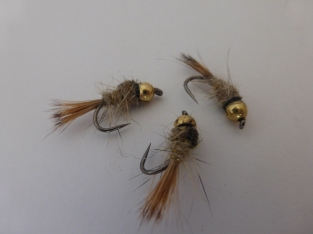 Size 16 Tungsten Hare,s Ear Gold Barbless